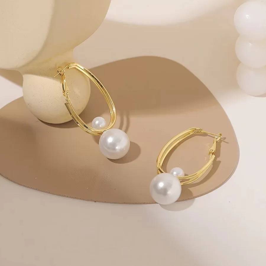 Pearl Long Drop Earrings