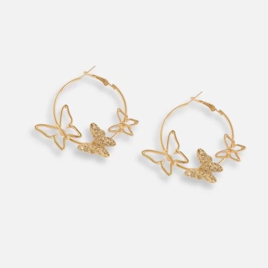 Butterfly Hoop Earrings