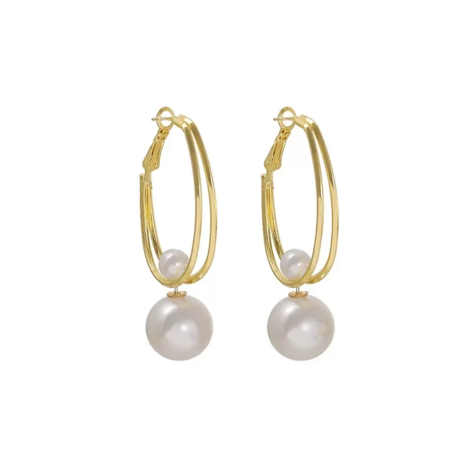 Pearl Long Drop Earrings