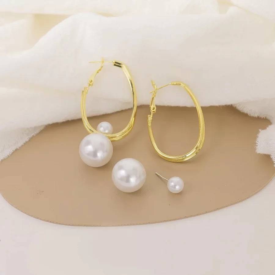 Pearl Long Drop Earrings