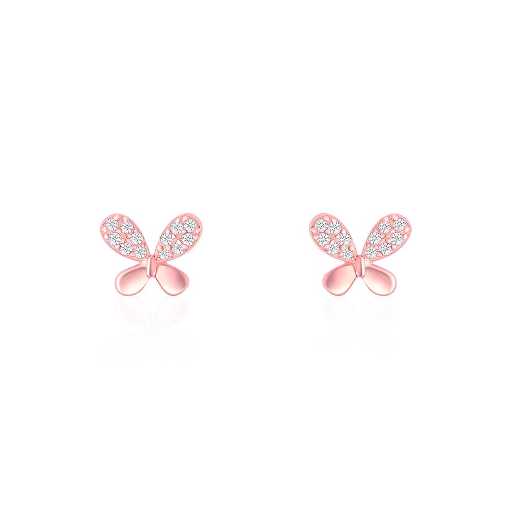 Bow Tie Stud Cz Earrings : IRER1963