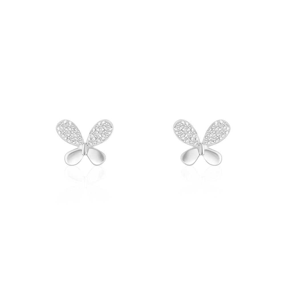 Bow Tie Stud Cz Earrings : IRER1983