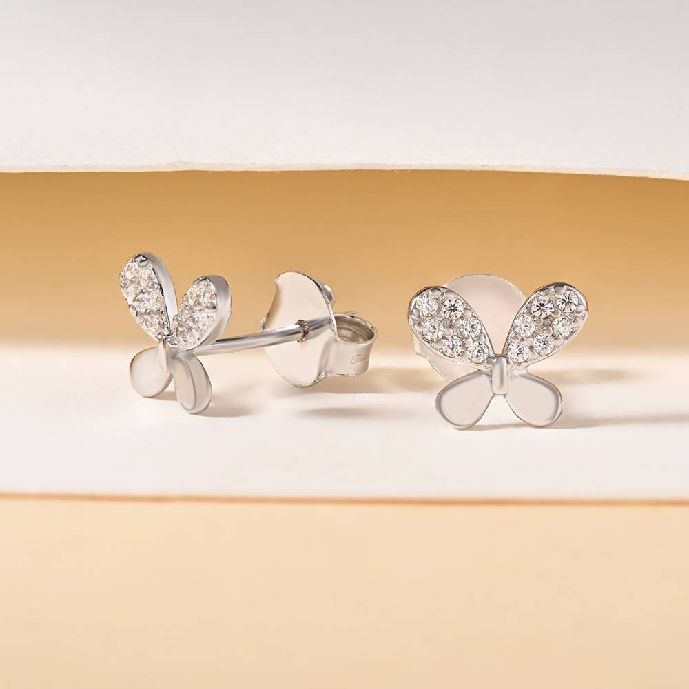 Bow Tie Stud Cz Earrings : IRER1983
