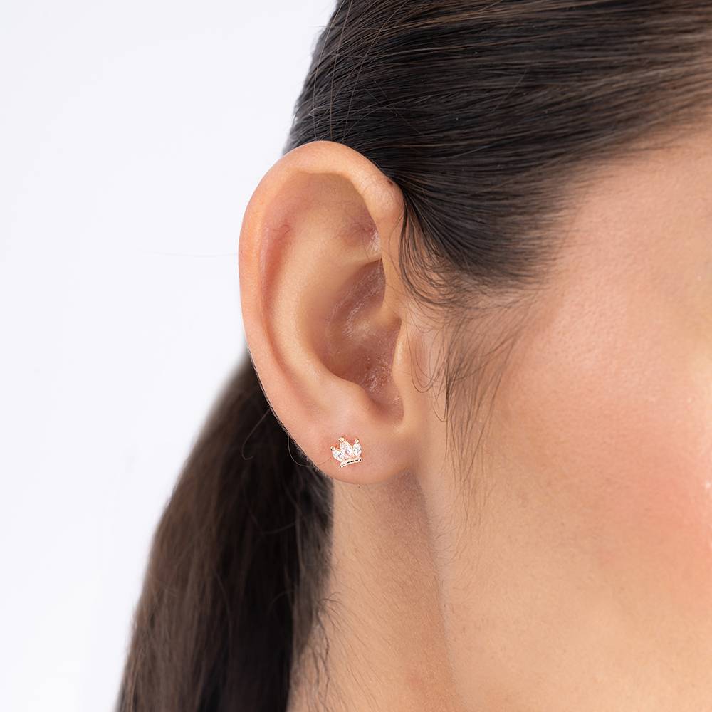 Triple Marquise Crown Stud Earrings : IUER2081