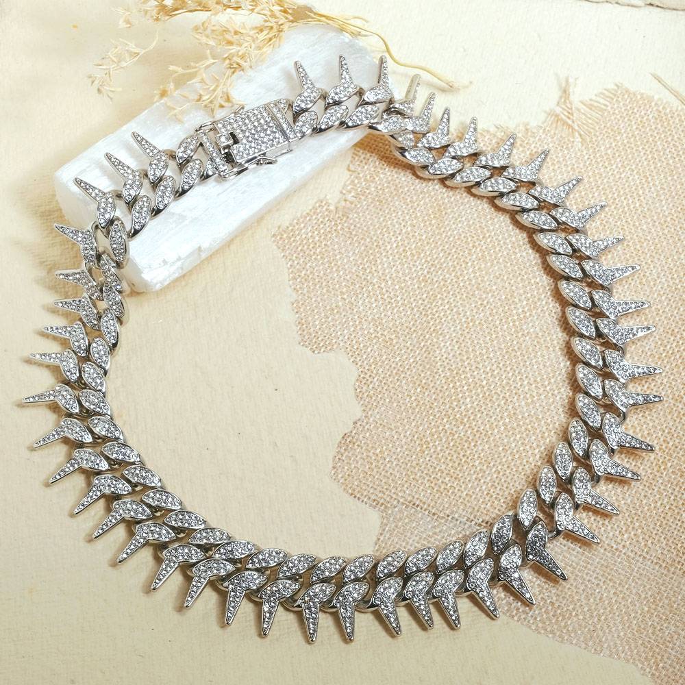 Iced Out Studded Men Chain : NG234