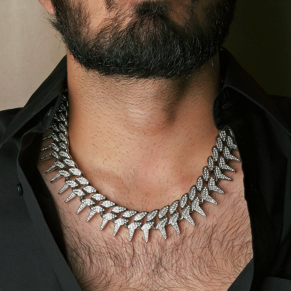 Iced Out Studded Men Chain : NG234