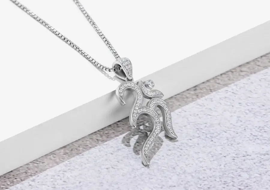 Iced Out Om Pendant Without Chain : SG028