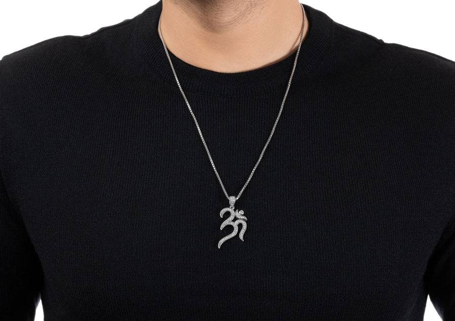Iced Out Om Pendant Without Chain : SG028