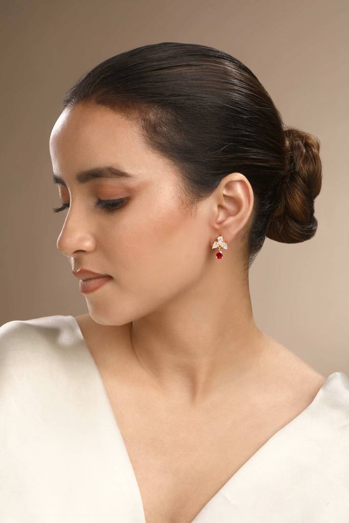 Pink Drop Earrings : CS115