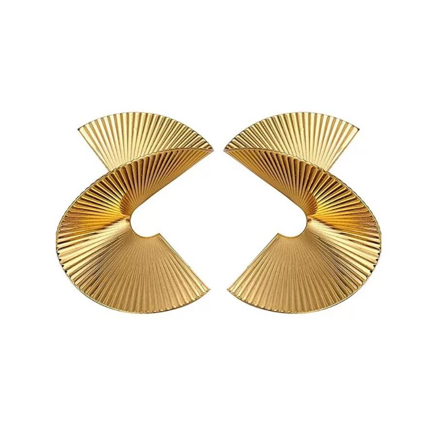 Gold Geometric Exaggerated Statement Earrings