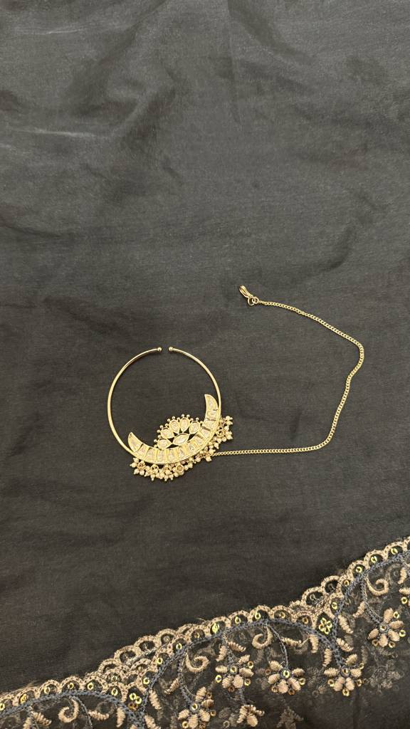 Gold Tone Polki Nath-J00354681 : J00354681