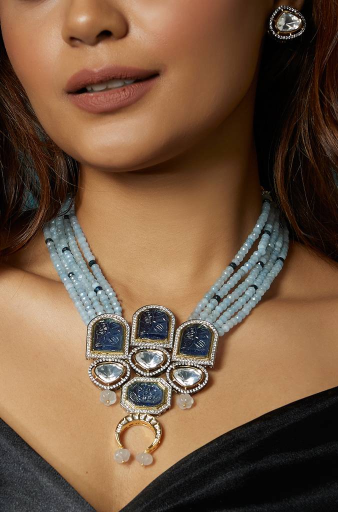 Royal Blue Necklace Set