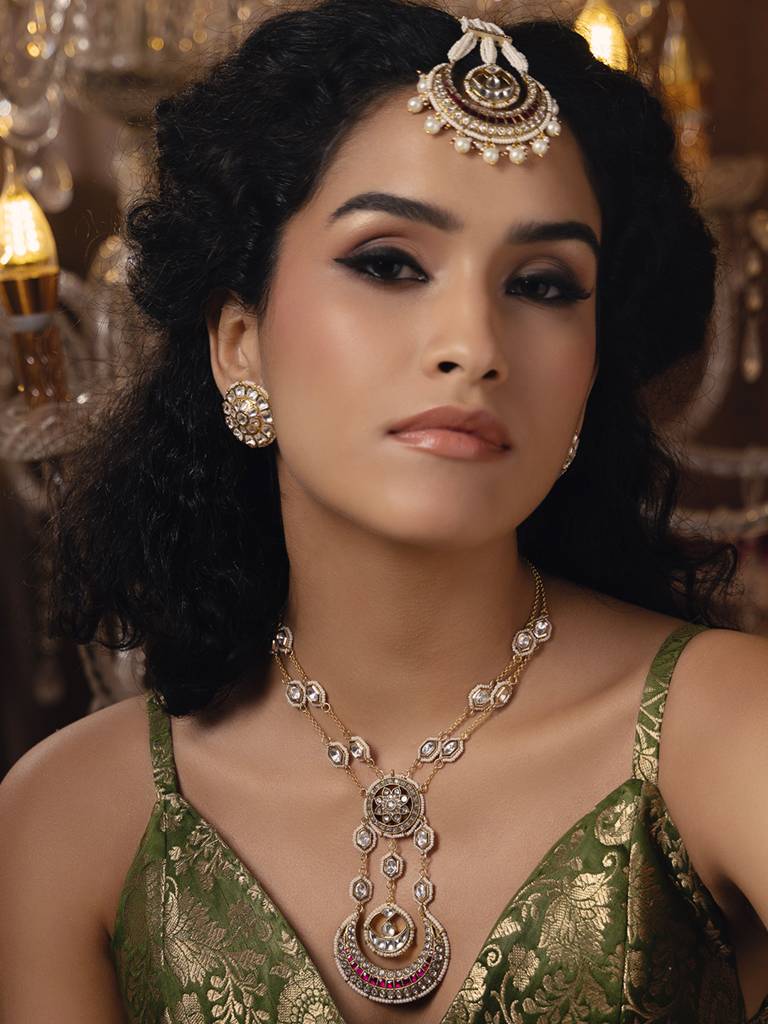 Polki-Pearl Timeless Necklace : JBR24AUHMCOL1465