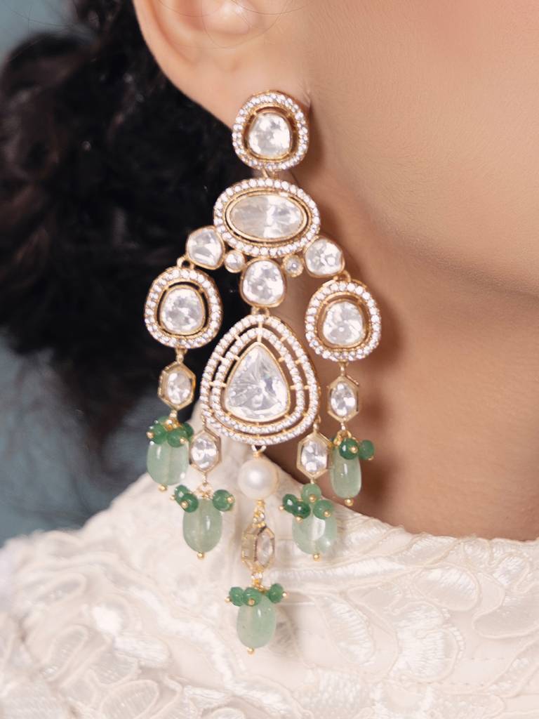 Polki-Pearl Glamorous Earrings : JBR24AUHMCOL1500