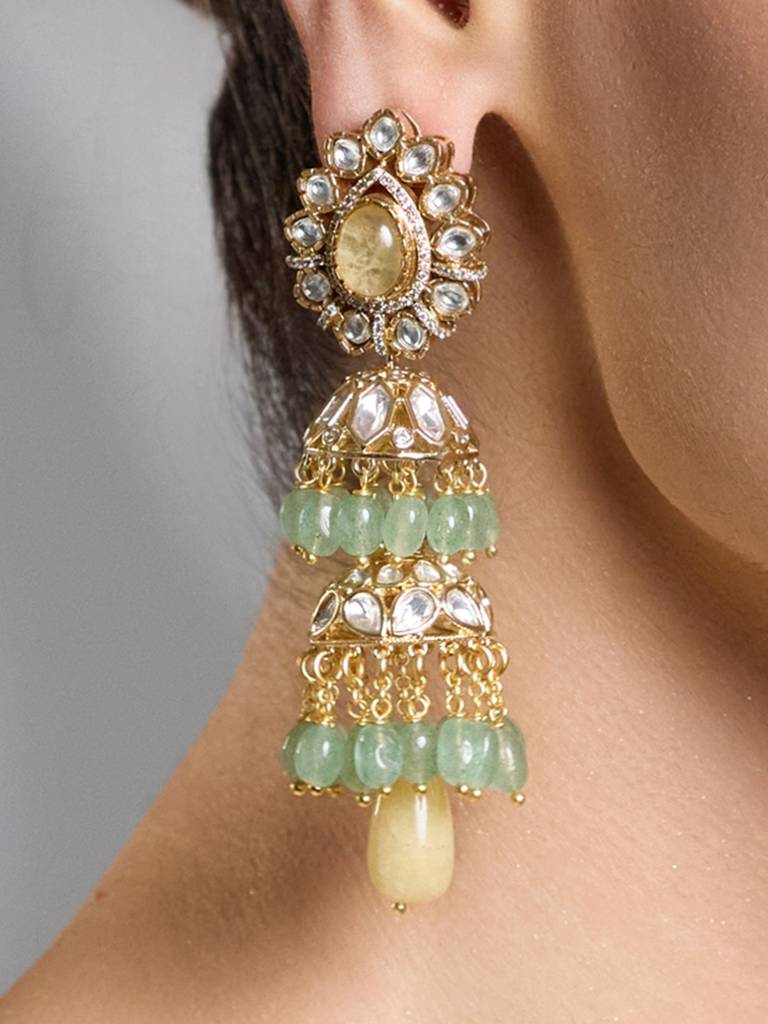 Naaznina Heritage Long Earrings : JBRAUG2813