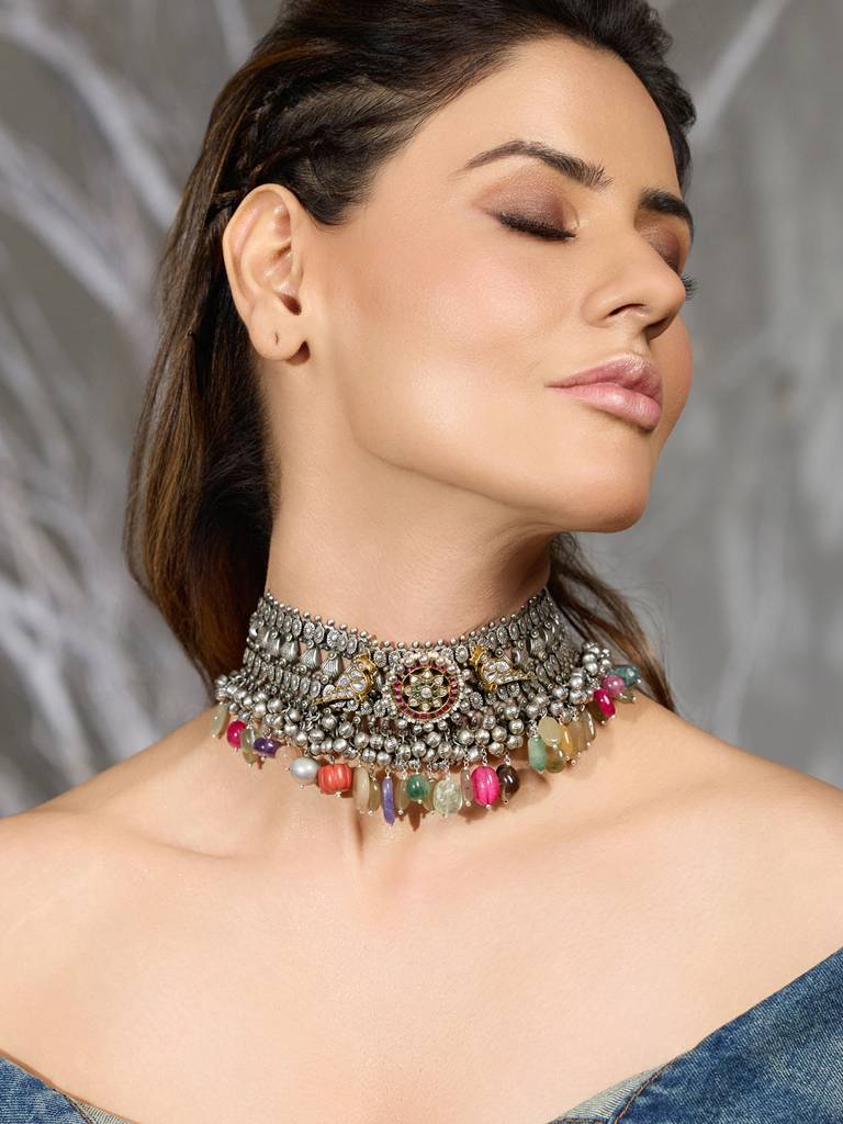 Vibrant Boho Choker Necklace : JBRAUG2920