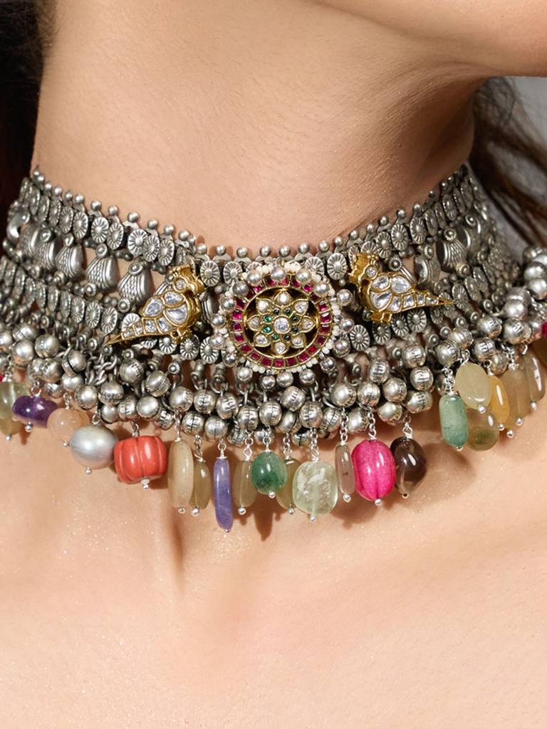 Vibrant Boho Choker Necklace : JBRAUG2920