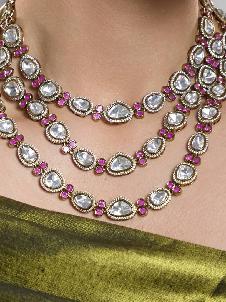 Rajvanshi Layered Kundan Set : JBRAUG2953