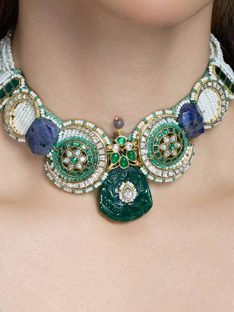 Samar Beads Necklace Set : JBRAUG2959
