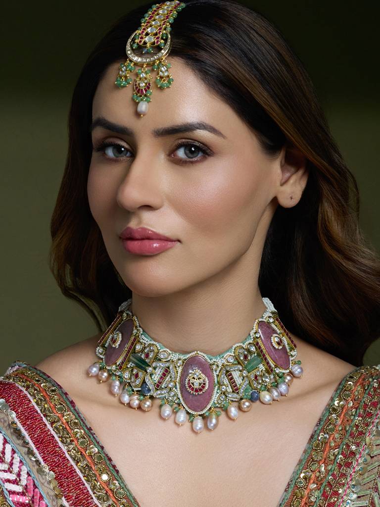 Zarreen Polki Bridal Necklace Set : JBRAUG2961