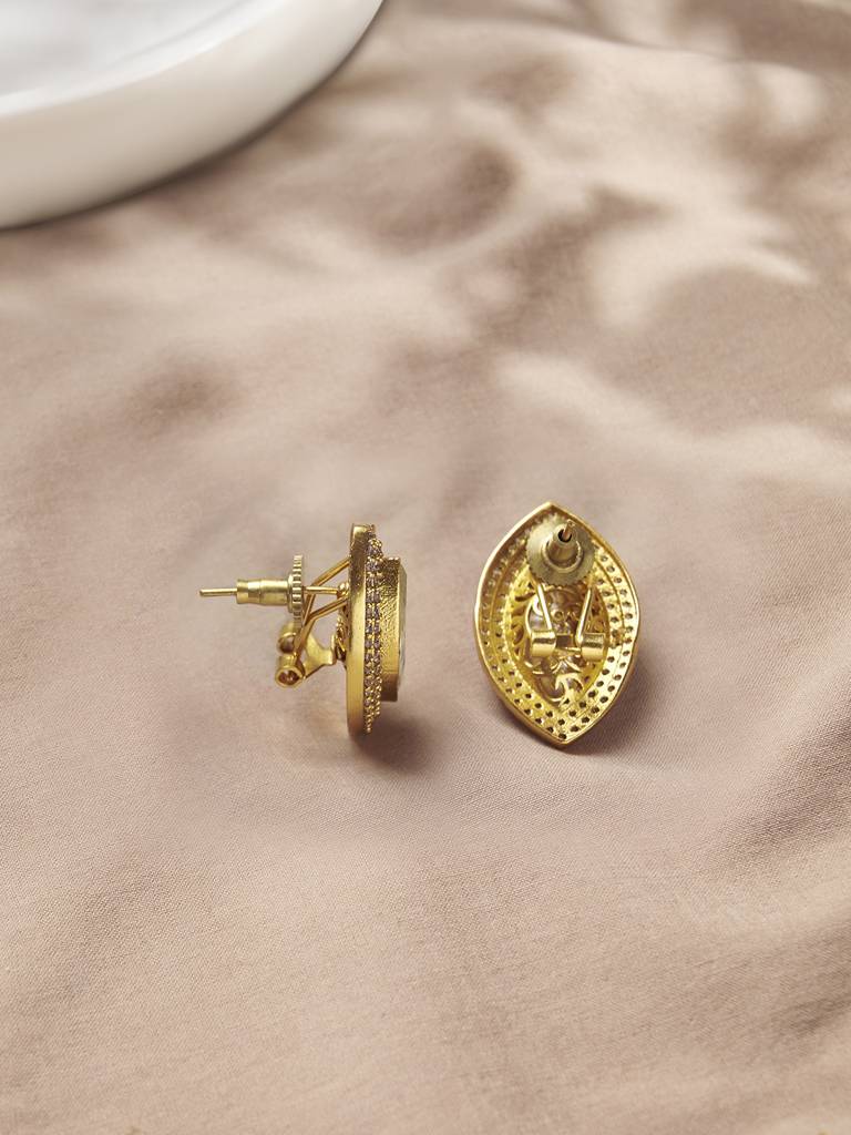 Luminous Polki Stud Earrings : JBRER15FB24