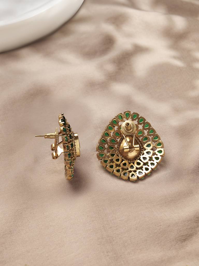 Verdant Polki Stud Earrings : JBRER17FB24