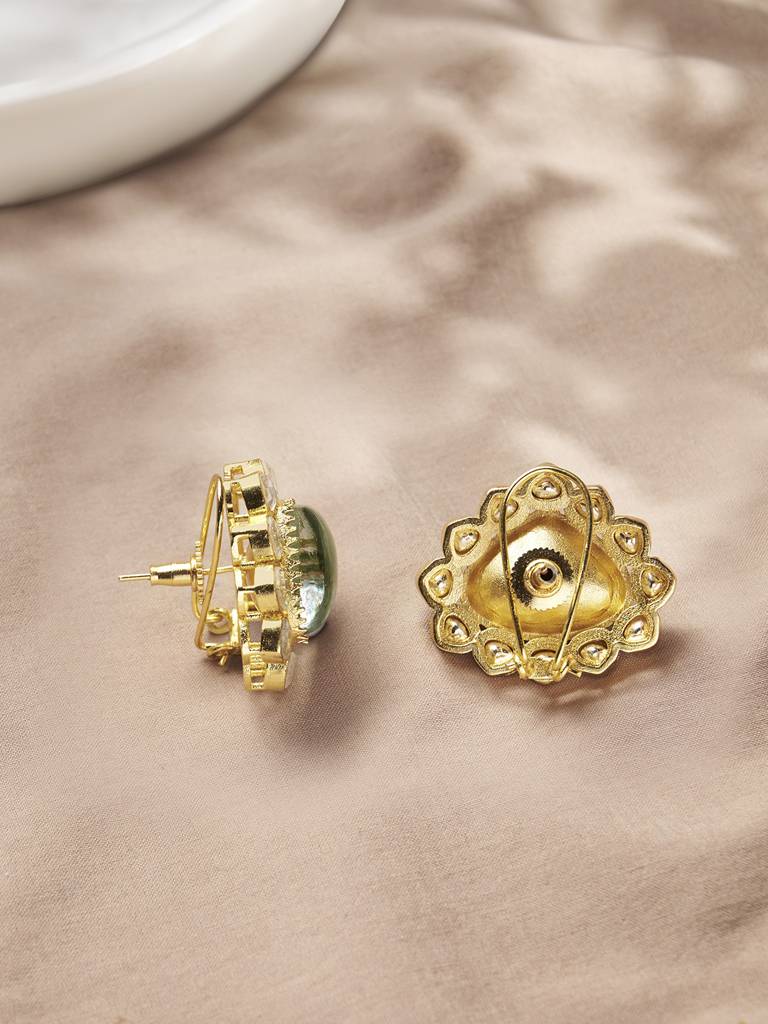 Brilliant Polki Stud Earrings : JBRER8FB24