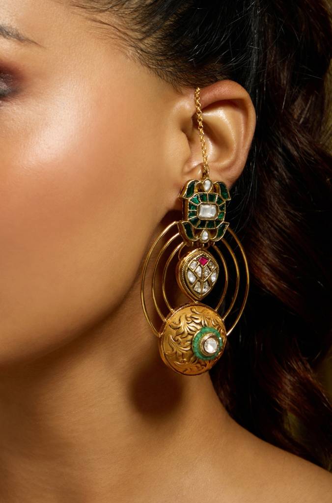 Rajwadi Charm Earrings : JBRITIER22