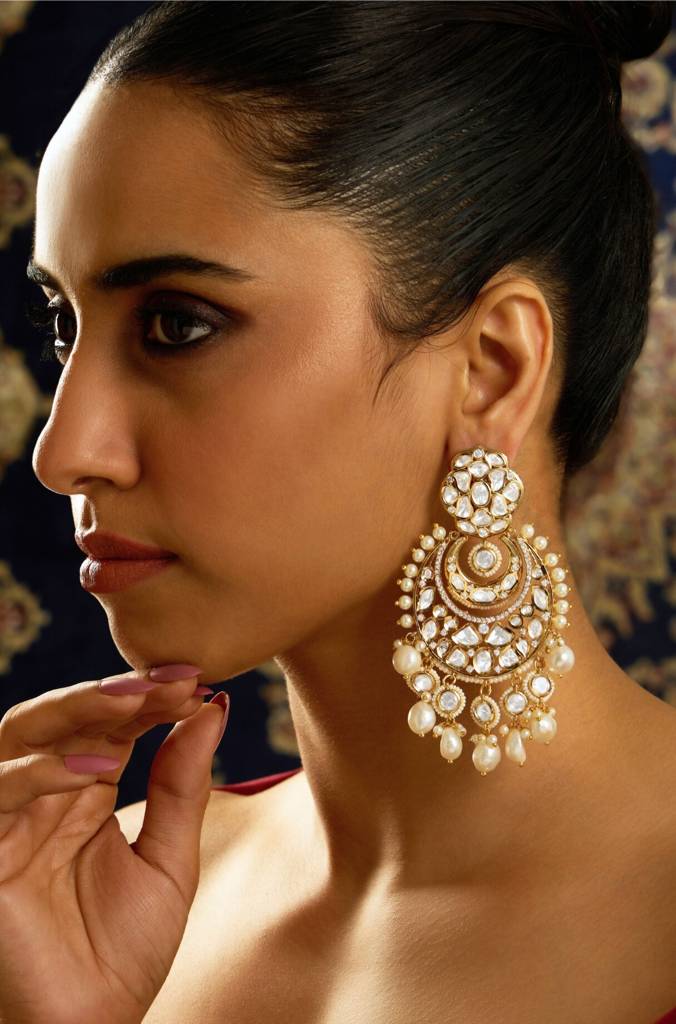 Timeless Pearl Chandbali Earring : JBRITIER36