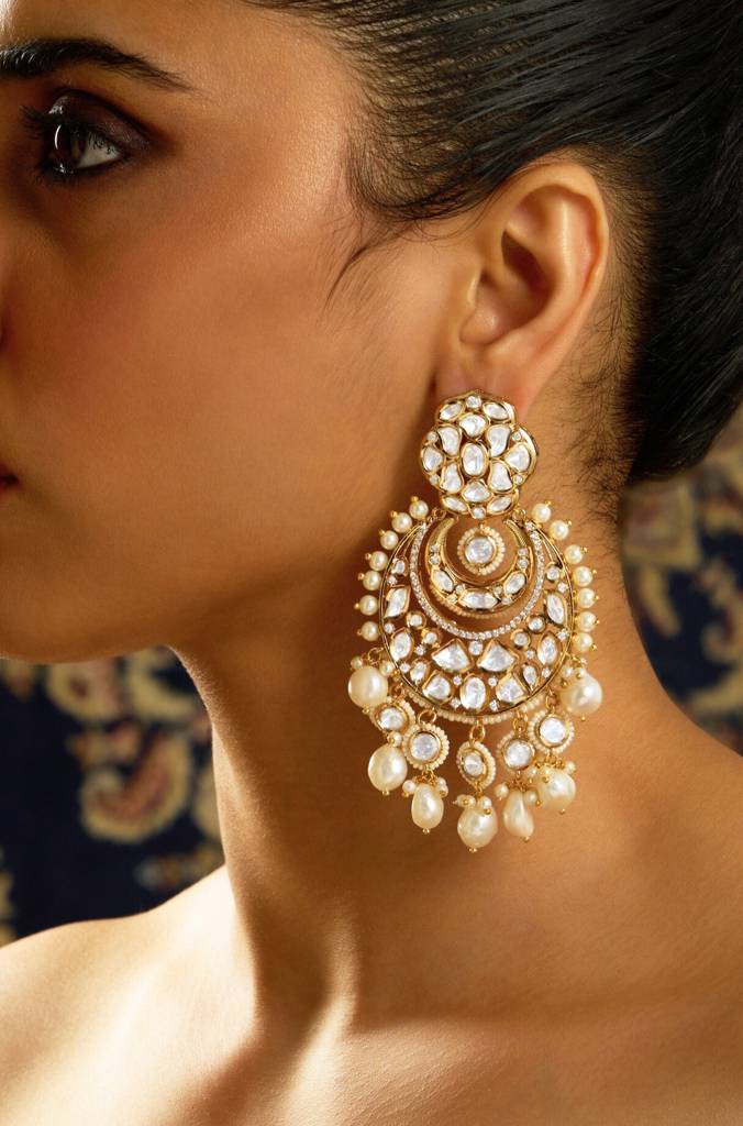 Timeless Pearl Chandbali Earring : JBRITIER36