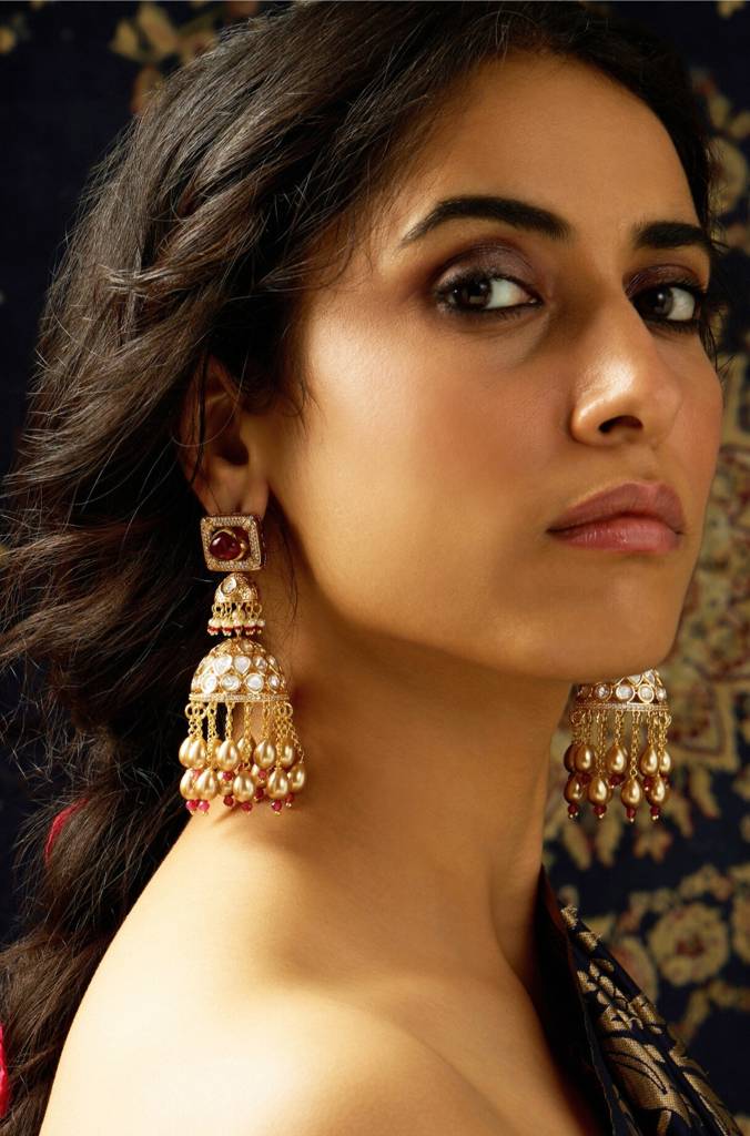 Polki Pearl Jhumka Earring : JBRITIER38