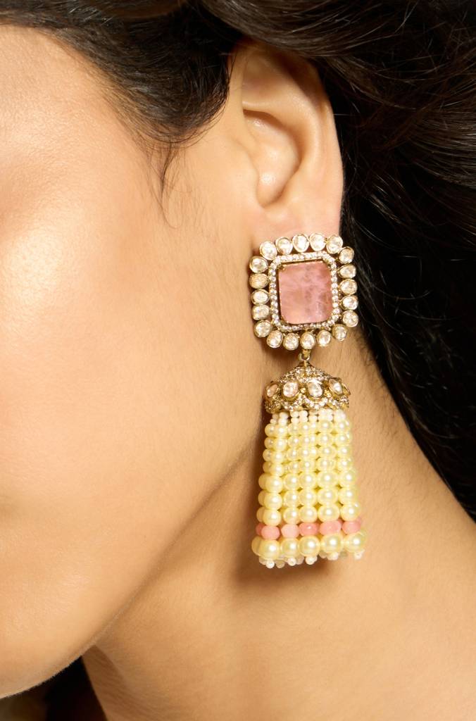 Blush Bloom Jhumka Earring : JBRITIER41