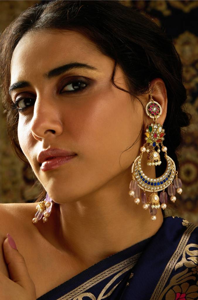 Enchanting Ear Chain Chaandbali Earring : JBRITIER51