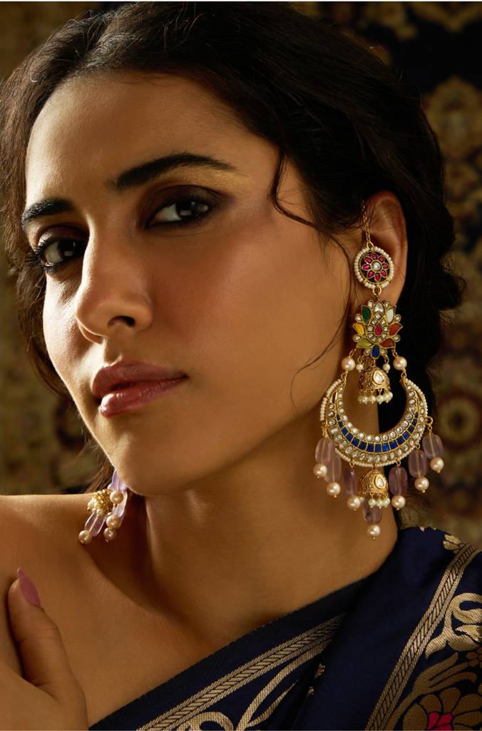 Enchanting Ear Chain Chaandbali Earring : JBRITIER51