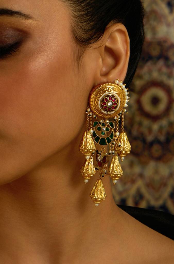 Rajwadi Elegance Round Dangle Earring : JBRITIER71