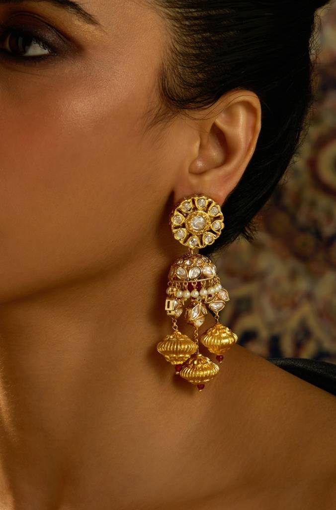 Heritage Fusion Jhumka Earring : JBRITIER9