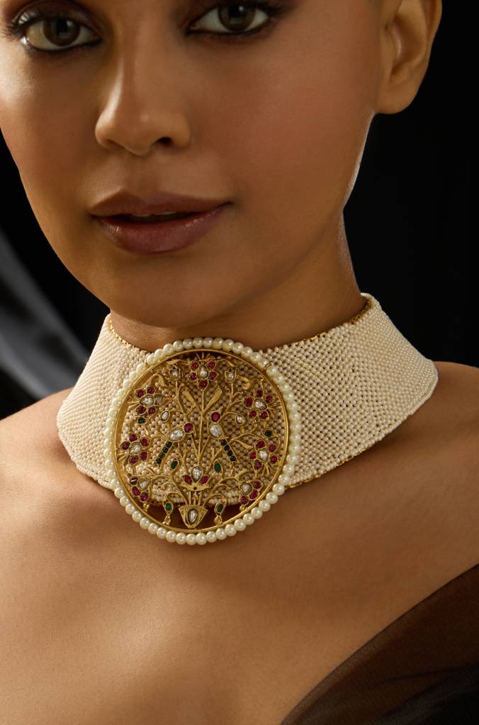 Pearl Fusion Collar Necklace : JBRITINK17