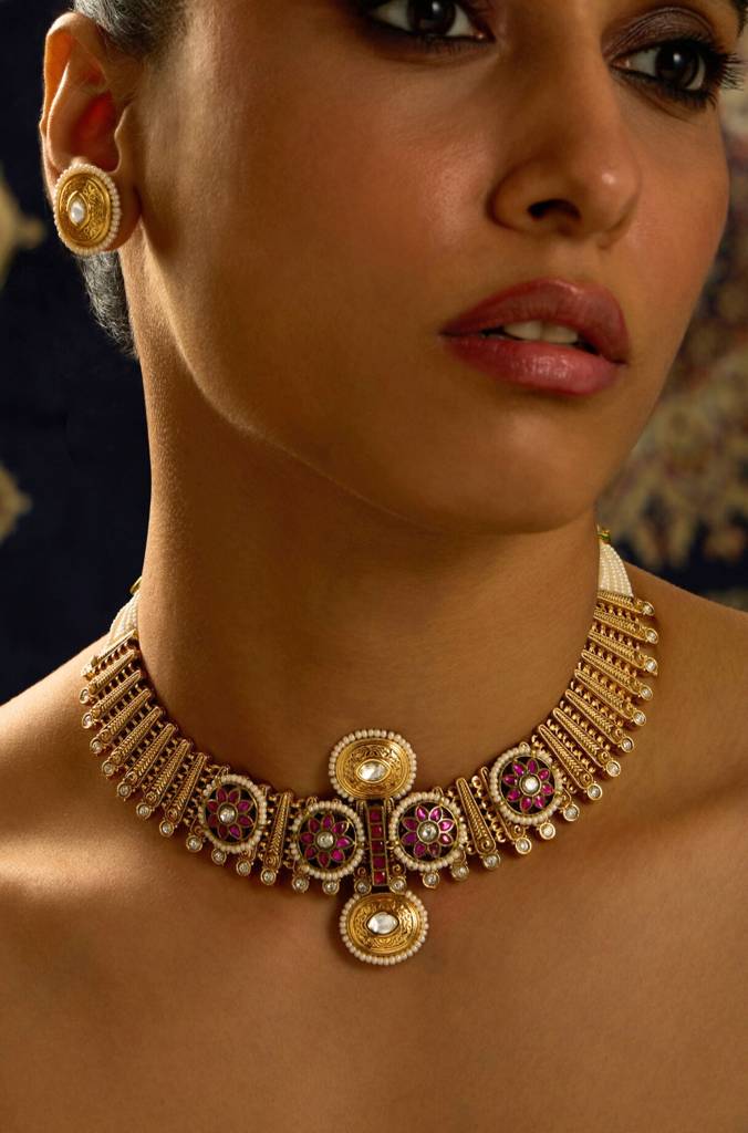 Temple Rajwadi Fusion Set : JBRITINK42