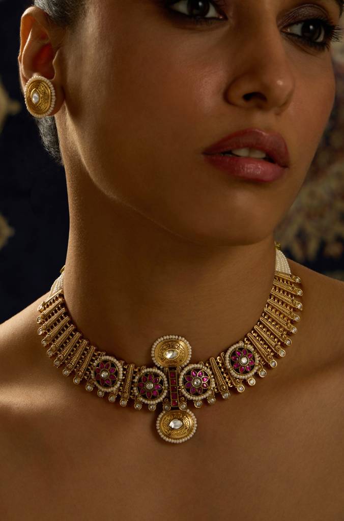 Temple Rajwadi Fusion Set : JBRITINK42