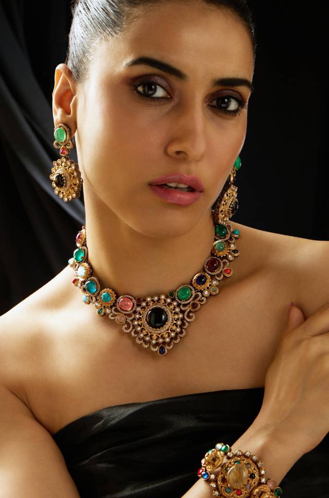 Rangrez Multicolor Necklace Set : JBRITINKS12