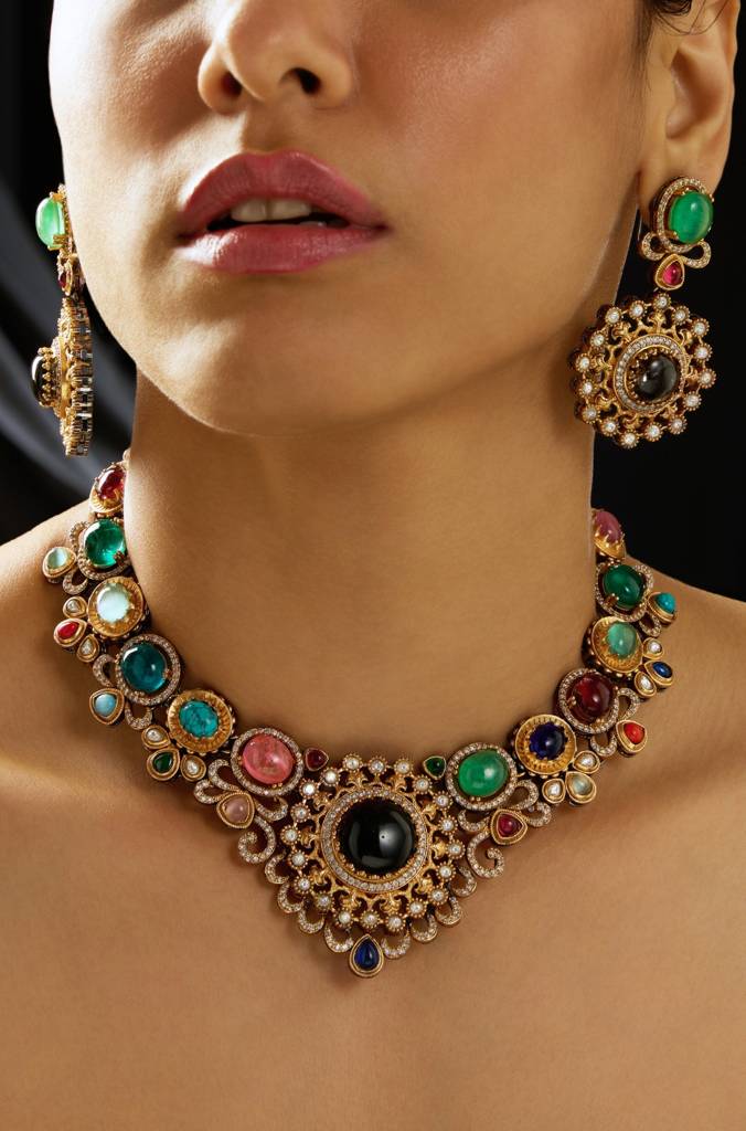 Rangrez Multicolor Necklace Set : JBRITINKS12