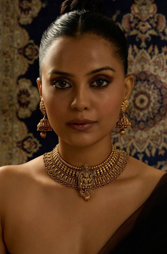 Majestic Temple Motif Necklace Set : JBRITINKS43