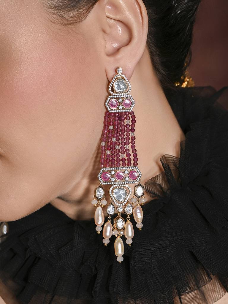 Chromatic Red Chandelier Earrings : JBRMR24ER15