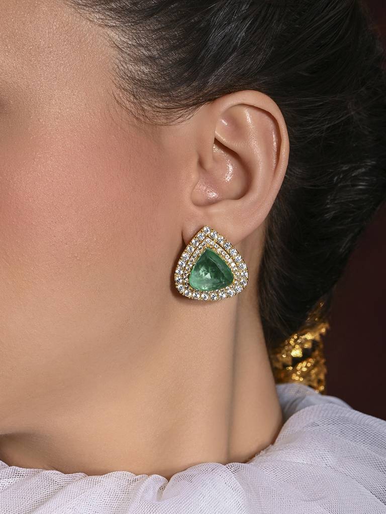 Effulgent Green Stud Earrings : JBRMR24ER30