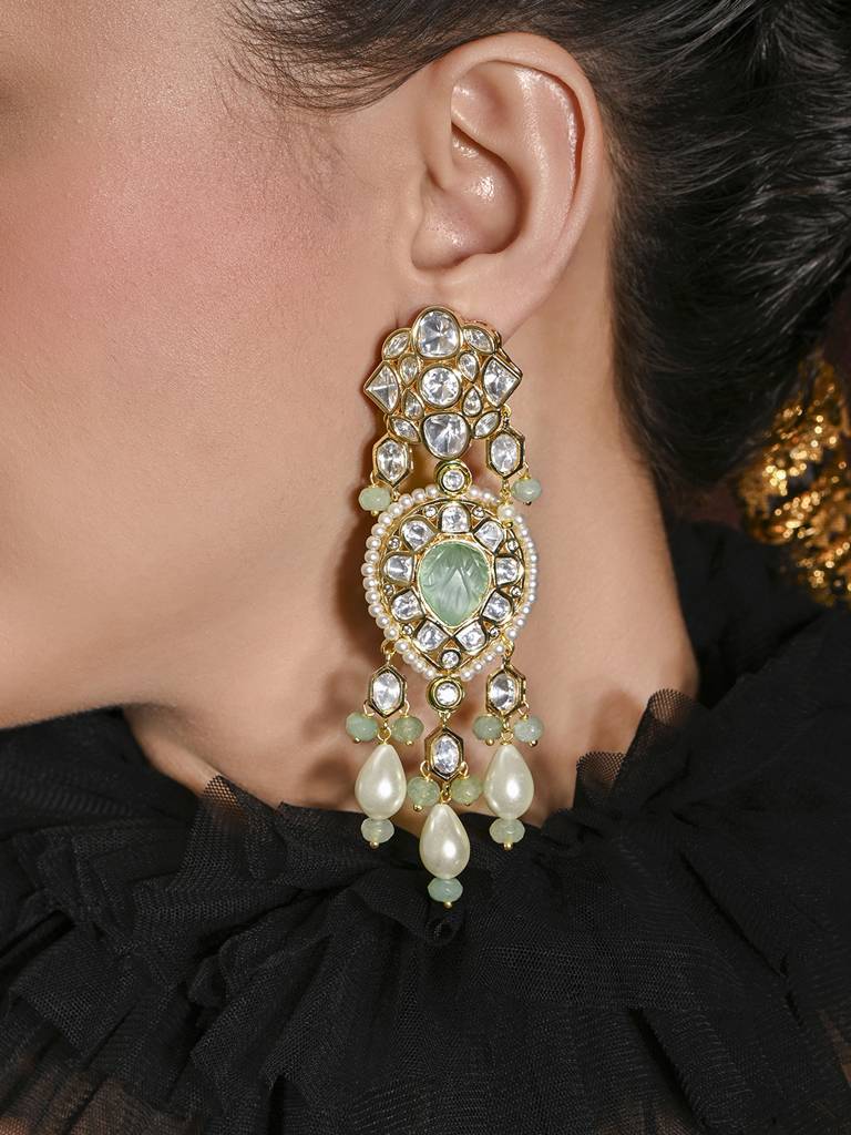 Euphoric Green Dangler Earrings : JBRMR24ER6