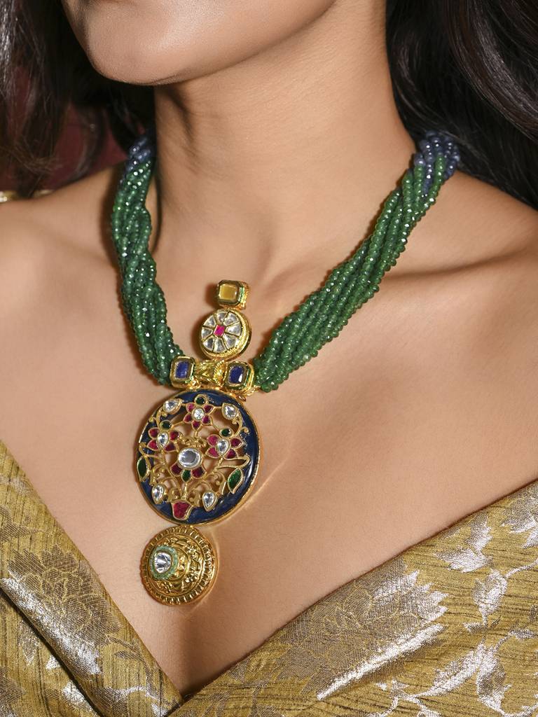 Glamourous Green Necklace : JBRMR24NK34