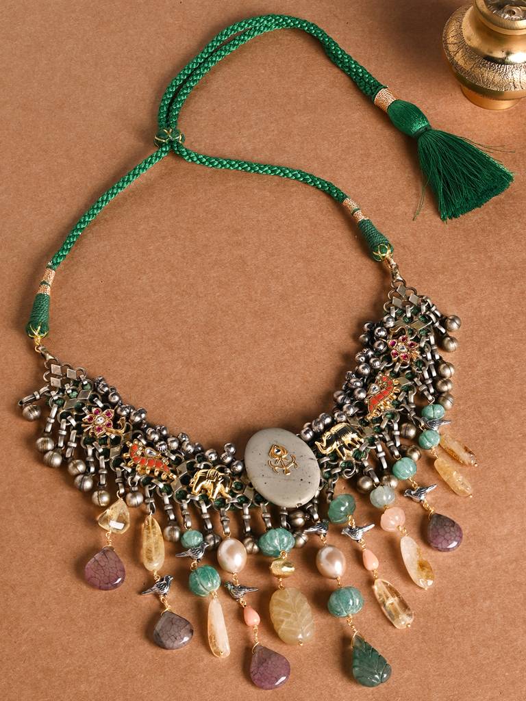 Whimsical Multicolor Necklace : JBRMR24NK38