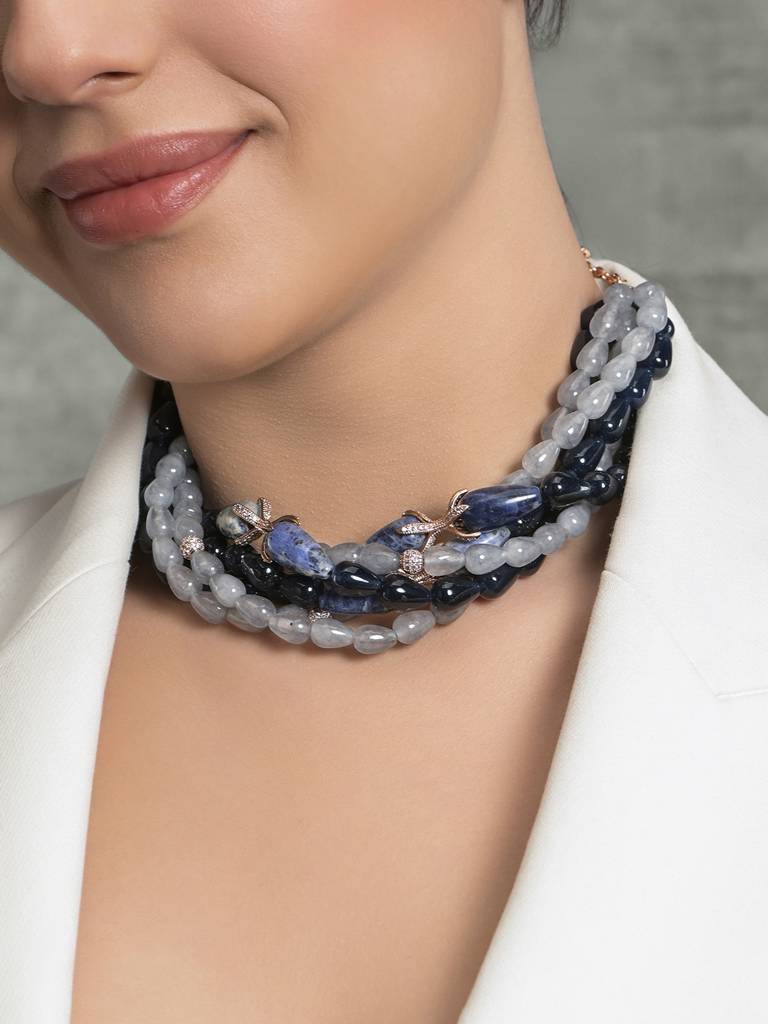Illuminating Multi-Colour Beaded Choker : JBRMR24NK9