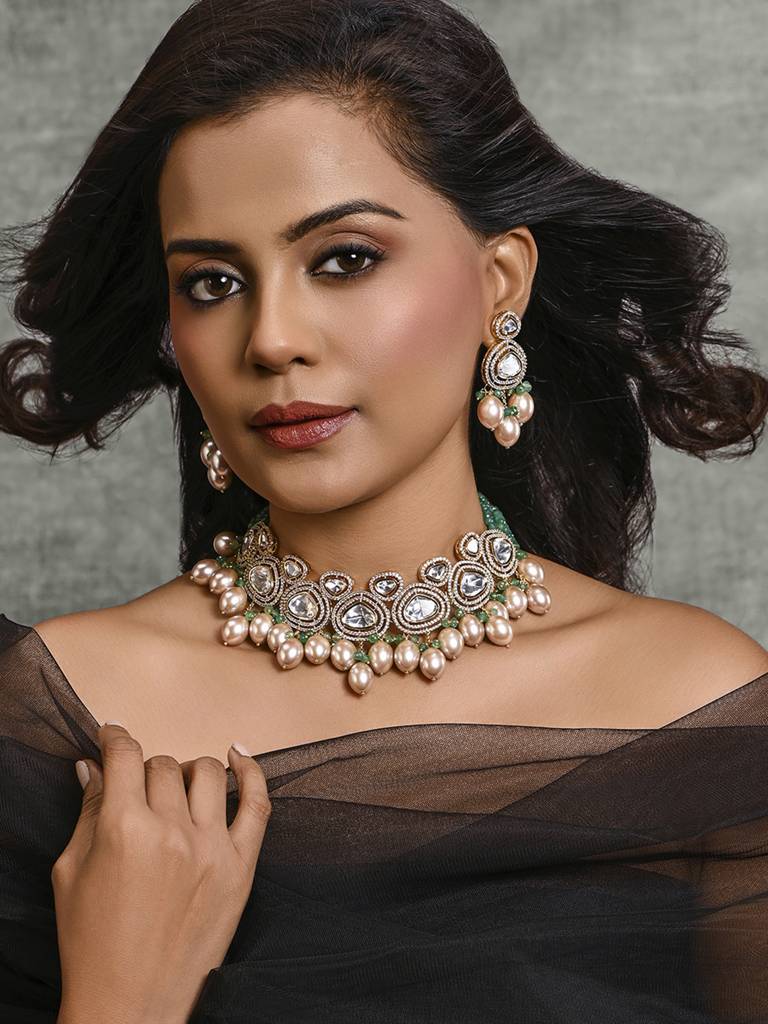 Ravishing Necklace With Earrings : JBRMR24NKS77