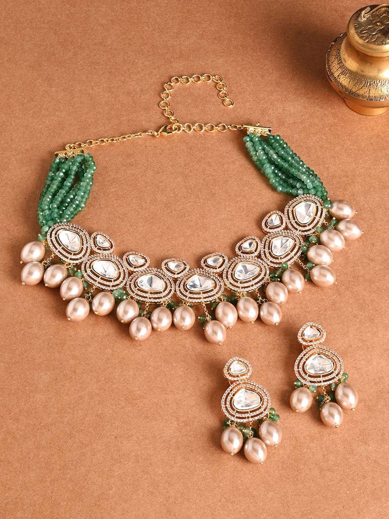 Ravishing Necklace With Earrings : JBRMR24NKS77
